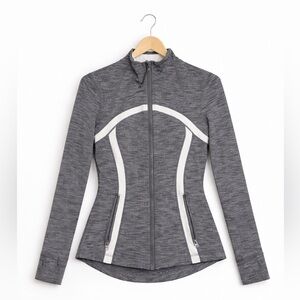 Lululemon Define Jacket size 8 Grey and white